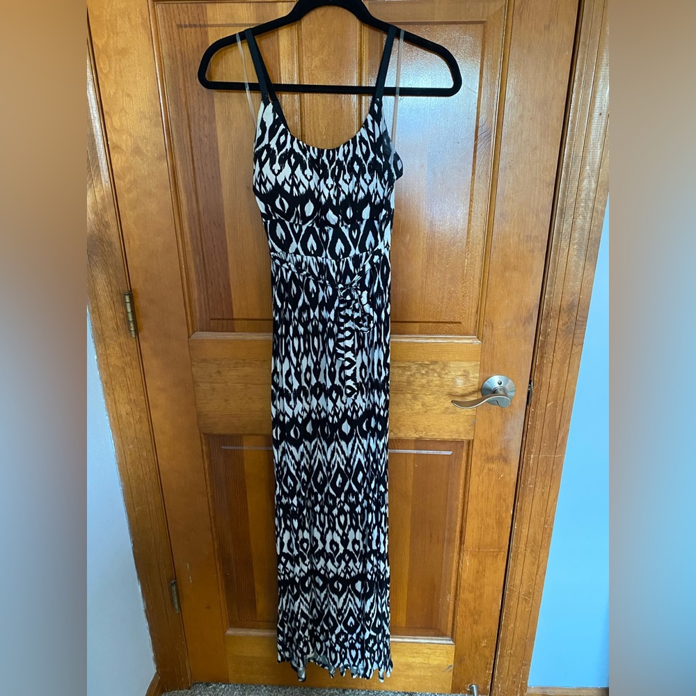 Allison Brittney black and white maxi dress